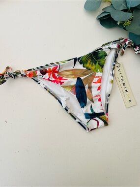 Vitamin A Tropical Side Tie String Bikini Bottom